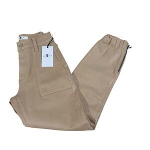 NWT 7 For All Mankind Darted Boyfriend Jogger Camel Size 23